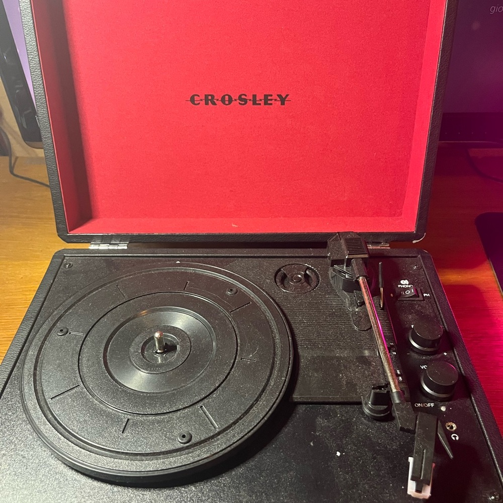 Crosley Red and Black Record Player